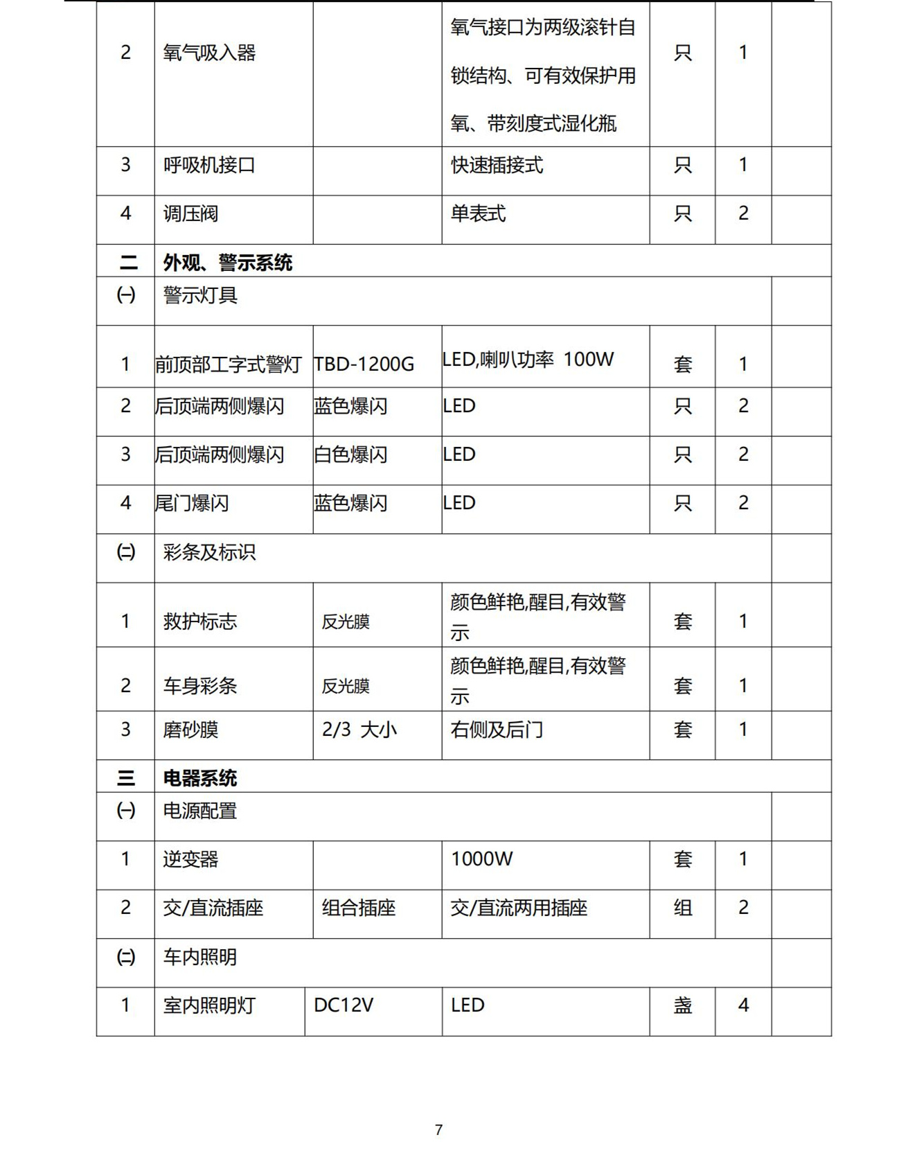 福田G7 G9救護(hù)車(圖7)